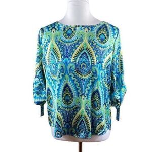Buckhead Betties Sonoma Blue Nicole Shirt, Size S, NWT